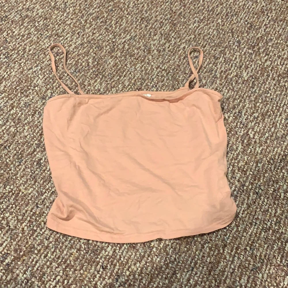 Pink Cropped Tank Top